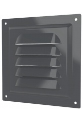 Вентиляционная решетка 125мм х 125мм ERA серая металлическая МЭ Gray