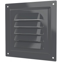 Вентиляционная решетка 125мм х 125мм ERA серая металлическая МЭ Gray