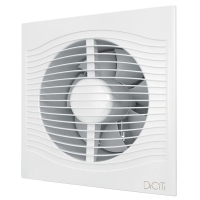 Вентилятор Ø100мм DICITI SLIM 6С White с обратным клапаном