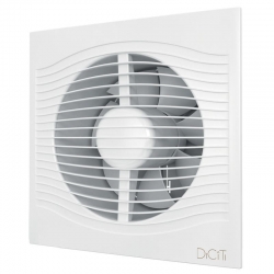 Вентилятор Ø100мм DICITI SLIM 6С White с обратным клапаном