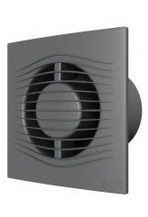 Вентилятор Ø100мм DICITI SLIM 4С Gray metal с обратным клапаном