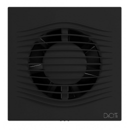 Вентилятор Ø100мм DICITI SLIM 4С Matt black с обратным клапаном