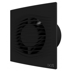 Вентилятор Ø100мм DICITI SLIM 4С Matt black с обратным клапаном