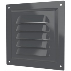 Вентиляционная решетка 125х125мм Era МЭ сталь оцинкованная, сетка, серый