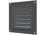 Вентиляционная решетка 125х125мм Era МЭ сталь оцинкованная, сетка, серый