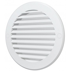 Вентиляционная решетка Ø161мм Era РКС фланец Ø125мм, сетка, белый