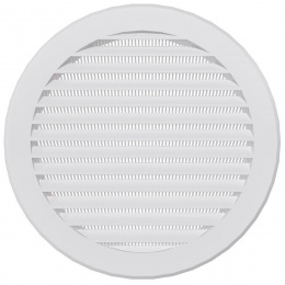 Вентиляционная решетка Ø196мм Era РКС фланец Ø160мм, сетка, белый