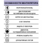 Вентилятор Ø125мм Era Disc 183х183мм, обратный клапан, белый