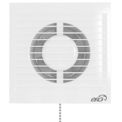 Вентилятор Ø100мм Era E 160х160мм, антимоскитная сетка, обратный клапан, выключатель, белый
