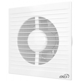 Вентилятор Ø125мм Era E 180х180мм, антимоскитная сетка, обратный клапан, белый