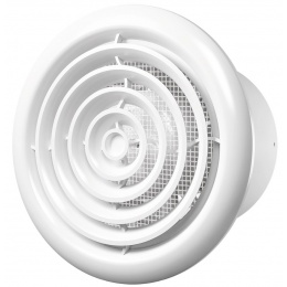 Вентилятор Ø100мм Era Flow 143х143мм, антимоскитная сетка, белый