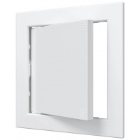 Люк ревизионный 168х168мм Auramax AD, фланец 146х146мм, нажимной, пластиковый белый