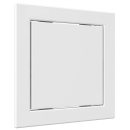 Люк ревизионный 168х168мм Auramax AD, фланец 146х146мм, нажимной, пластиковый белый