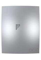 Вентилятор Ø100мм Diciti Breeze 175х220мм, обратный клапан, серый