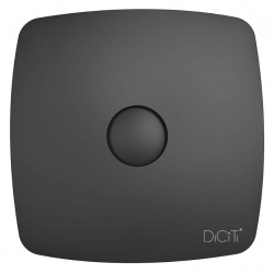 Вентилятор Ø100мм Diciti Rio 170х170мм, обратный клапан, матовый черный