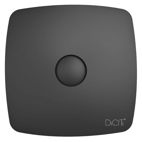 Вентилятор Ø100мм Diciti Rio 170х170мм, обратный клапан, матовый черный купить в интернет магазине Санрай73