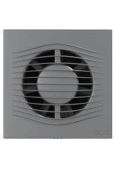 Вентилятор Ø100мм Diciti Slim 150х150мм, обратный клапан, серый