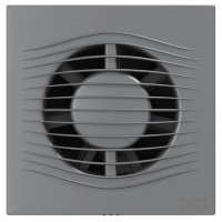 Вентилятор Ø100мм Diciti Slim 150х150мм, обратный клапан, серый