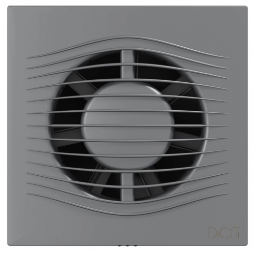 Вентилятор Ø100мм Diciti Slim 150х150мм, обратный клапан, серый купить в интернет магазине Санрай73
