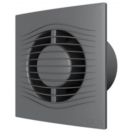 Вентилятор Ø100мм Diciti Slim 150х150мм, обратный клапан, серый