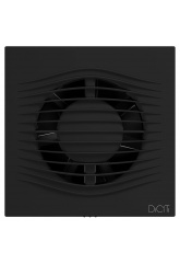 Вентилятор Ø100мм Diciti Slim 150х150мм, обратный клапан, матовый черный