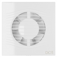 Вентилятор Ø100мм Diciti Slim 150х150мм, обратный клапан, белый