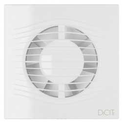 Вентилятор Ø100мм Diciti Slim 150х150мм, обратный клапан, белый