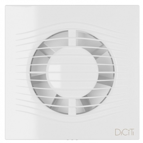 Вентилятор Ø100мм Diciti Slim 150х150мм, обратный клапан, белый купить в интернет магазине Санрай73