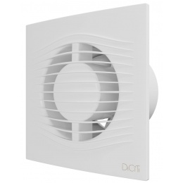 Вентилятор Ø100мм Diciti Slim 150х150мм, обратный клапан, белый