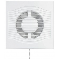 Вентилятор Ø150мм Diciti Slim 205х205мм, обратный клапан, выключатель, белый