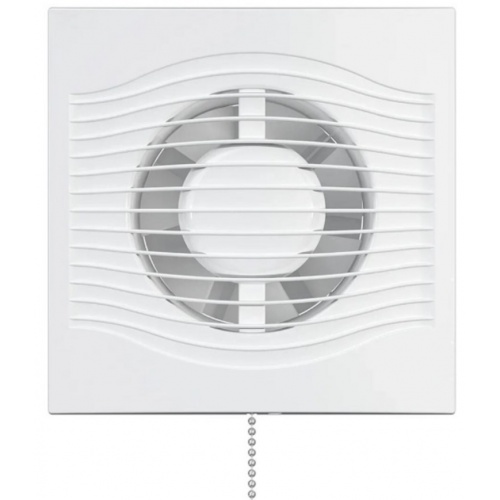 Вентилятор Ø150мм Diciti Slim 205х205мм, обратный клапан, выключатель, белый купить в интернет магазине Санрай73