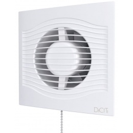 Вентилятор Ø150мм Diciti Slim 205х205мм, обратный клапан, выключатель, белый