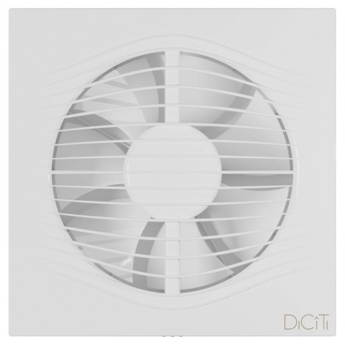 Вентилятор Ø150мм Diciti Slim 195х195мм, обратный клапан, белый купить в интернет магазине Санрай73