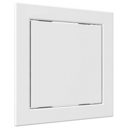 Люк ревизионный 168х168мм Evecs Л, фланец 146х146мм, нажимной, пластиковый белый