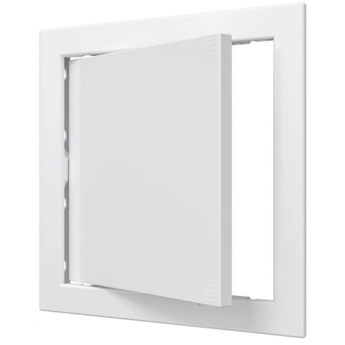 Люк ревизионный 218х218мм Evecs Л, фланец 196х196мм, нажимной, пластиковый белый купить в интернет магазине Санрай73