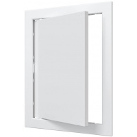 Люк ревизионный 218х268мм Evecs Л, фланец 196х246мм, нажимной, пластиковый белый