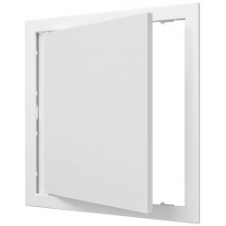 Люк ревизионный 318х318мм Evecs Л, фланец 296х296мм, нажимной, пластиковый белый