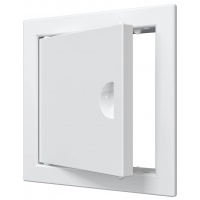 Люк ревизионный 122х122мм Evecs ЛР, фланец 98х98мм, ручка, пластиковый белый