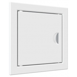 Люк ревизионный 122х122мм Evecs ЛР, фланец 98х98мм, ручка, пластиковый белый