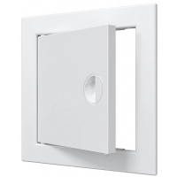 Люк ревизионный 168х168мм Evecs ЛР, фланец 146х146мм, ручка, пластиковый белый
