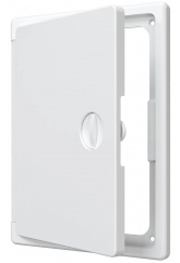 Люк ревизионный 150х200мм Evecs ЛТП, накладной, ручка-задвижка, пластиковый белый