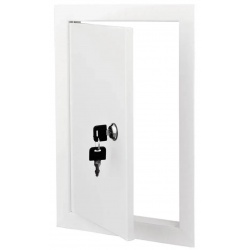 Люк ревизионный 168х218мм Evecs ЛЗ, фланец 146х196мм, замок, пластиковый белый