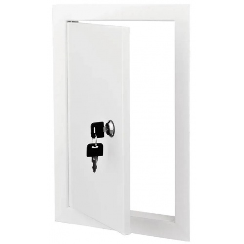 Люк ревизионный 168х218мм Evecs ЛЗ, фланец 146х196мм, замок, пластиковый белый купить в интернет магазине Санрай73