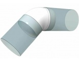 Колено 45° Ø100мм Era ККП круглое пластиковое