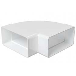 Колено горизонтальное 90° 60х120мм Era КГП плоское пластиковое