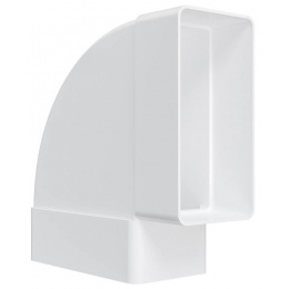 Колено горизонтальное 90° 60х120мм Era КГП плоское пластиковое