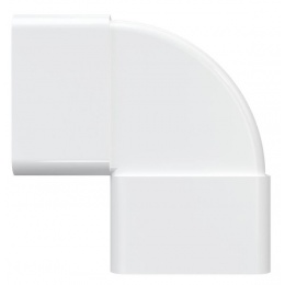 Колено вертикальное 90° 60х120мм Era КВП плоское пластиковое