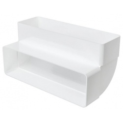 Колено вертикальное 90° 60х204мм Era КВП плоское пластиковое