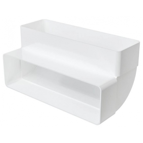 Колено вертикальное 90° 60х204мм Era КВП плоское пластиковое купить в интернет магазине Санрай73