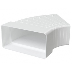 Колено горизонтальное 90° 60х120мм Era КРП плоское разноугловое пластиковое